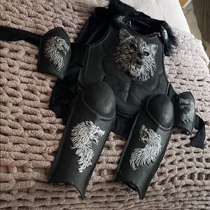 Vintage Kids Wolf Jon Snow Medieval Renaissance Knight Costume